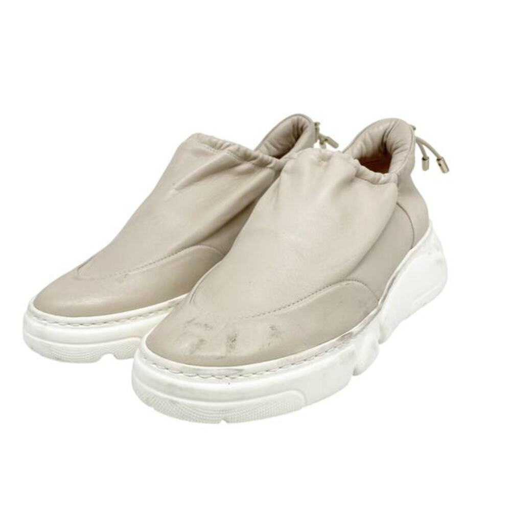 AGL Women's Magel Leather Slip On Sneakers Beige White Size EU 37 US 7